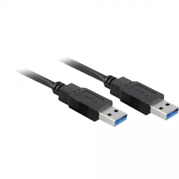 Wentronic Goobay USB 3.0 SuperSpeed-Kabel, Schwarz, 3 m - USB 3.0-Stecker (Typ A) > USB 3.0-Stecker (Typ A) (93929)