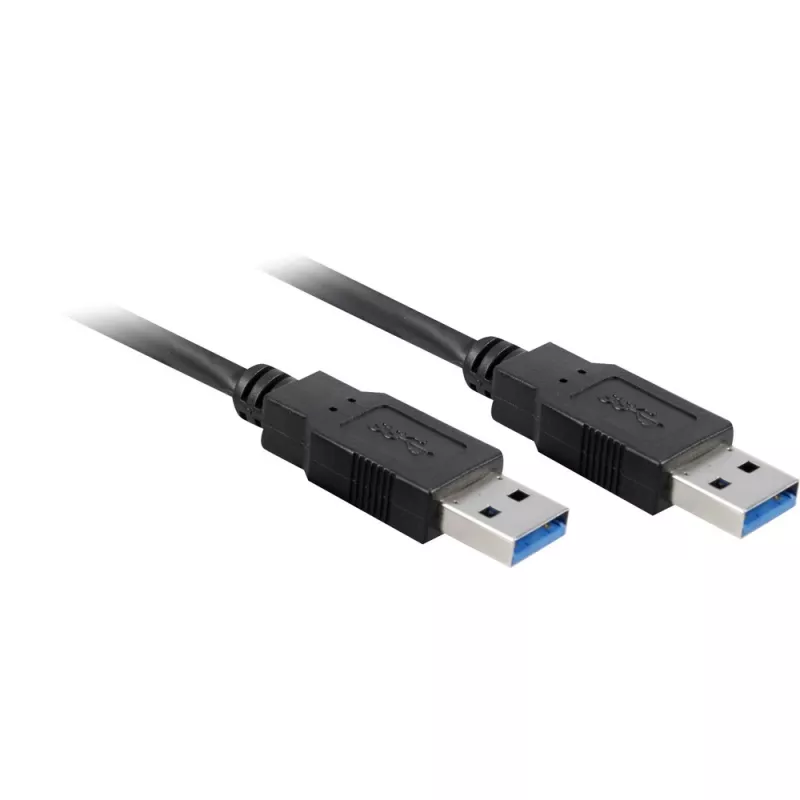 Wentronic Goobay USB 3.0 SuperSpeed-Kabel, Schwarz, 3 m - USB 3.0-Stecker (Typ A) > USB 3.0-Stecker (Typ A) (93929)