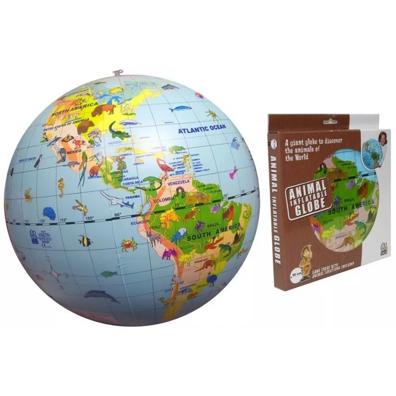 Caly Animal Globe Maxi Globus 50 cm, Mehrfarbig