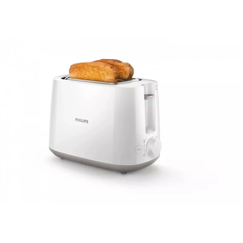 Toaster Philips Daily Collection HD2581/00 — 2-Scheiben, 830 W, 8 Bräunungsstufen, weiß