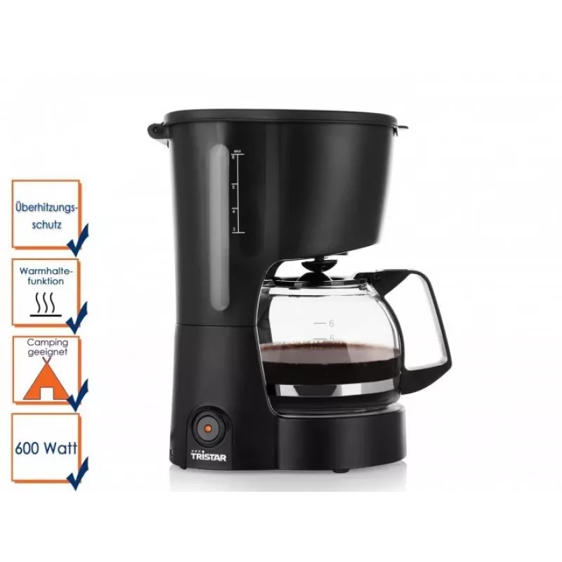 Tristar Kaffeemaschine | CM-1246 | Gemahlen | 600 W | Schwarz