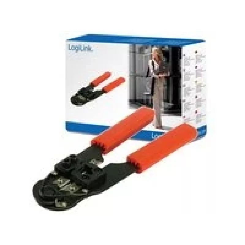 LogiLink WZ0004 Kabel-Crimpwerkzeug Crimpzange Schwarz. Rot
