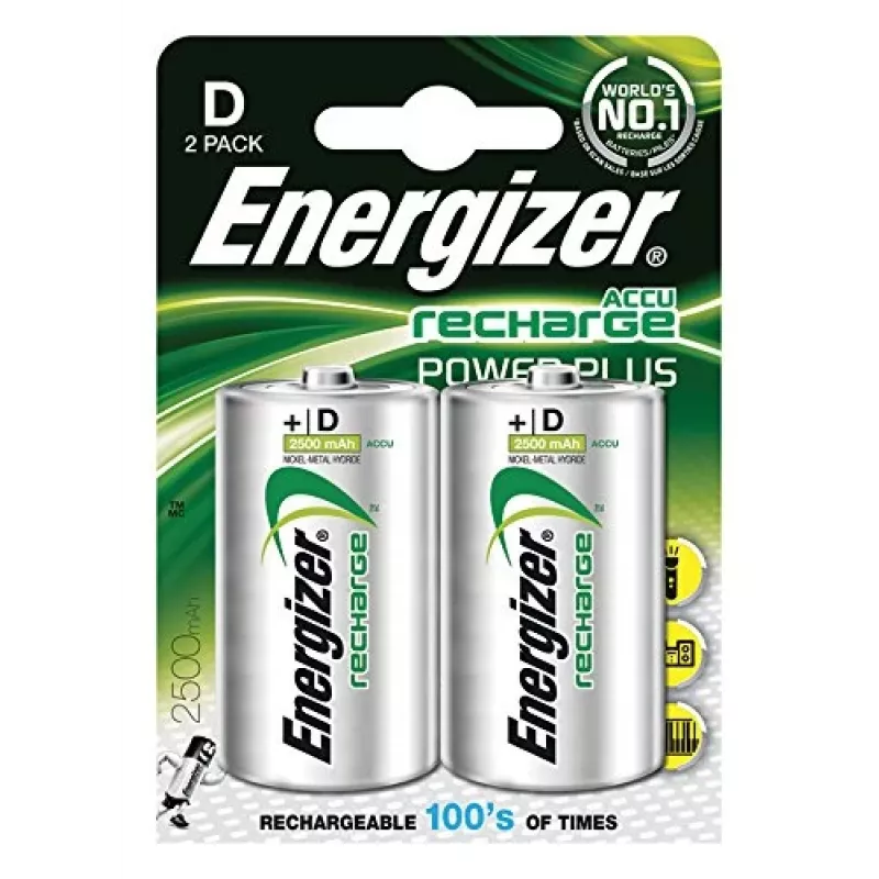Energizer NiMH Akku D-Zellen 2500mAh - 2er Pack