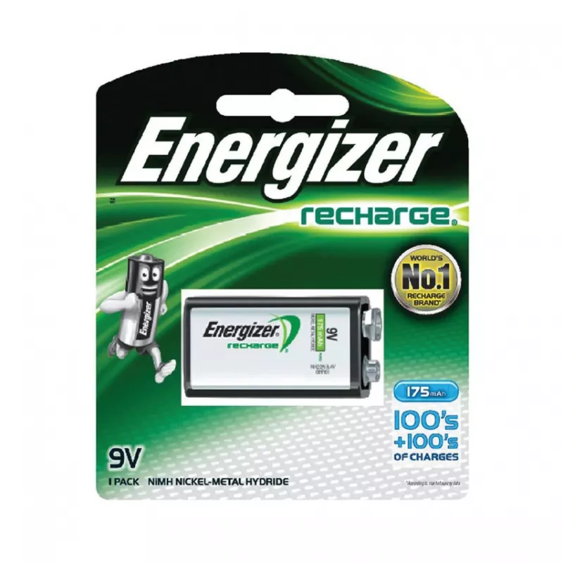 Energizer NiMH Wiederaufladbare 9V PP3 Batterie 175mAh Einzelpack