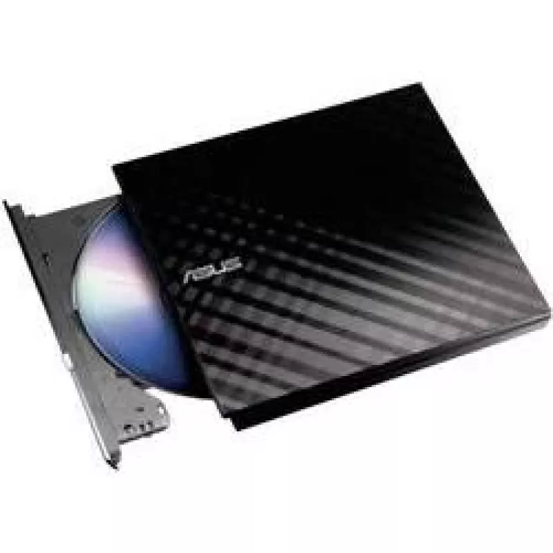 Externes DVD±RW-Optiklaufwerk ASUS SDRW-08D2S-U Lite, USB 2.0, schwarz, 24x CD / 8x DVD, 142×142×20 mm