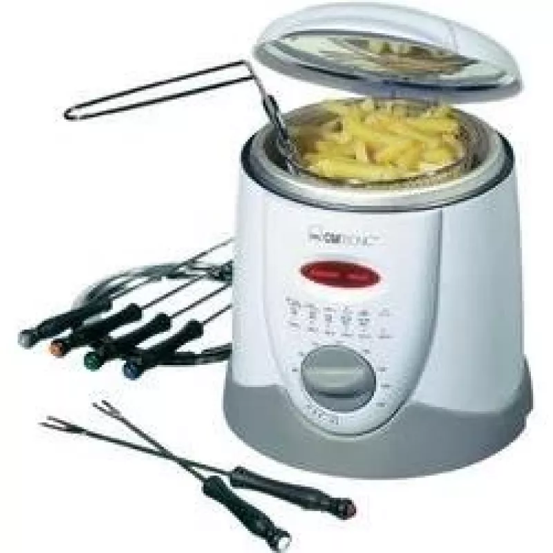 Clatronic FFR 2916 Single 1 L Standgerät 900 W Fritteuse Grau, Weiß