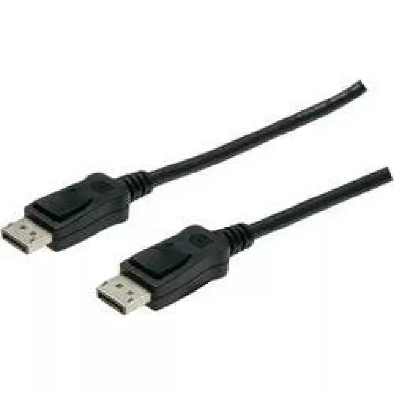 Anschlusskabel DisplayPort mit Verriegelung 1080p 60Hz FHD Typ DP / DP M / M schwarz 1m