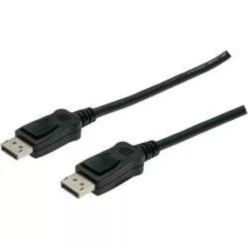 Anschlusskabel DisplayPort mit Verriegelung 1080p 60Hz FHD Typ DP / DP M / M schwarz 3m