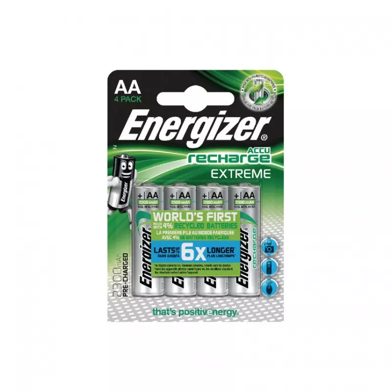 Energizer ACCU Recharge Extreme NiMH AA Akkus 2300mAh 4er-Pack