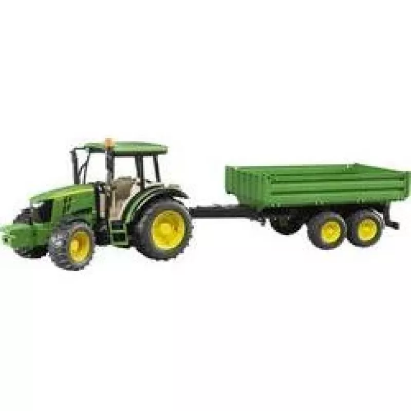 Traktormodell BRUDER John Deere 5115 M mit Kippanhänger