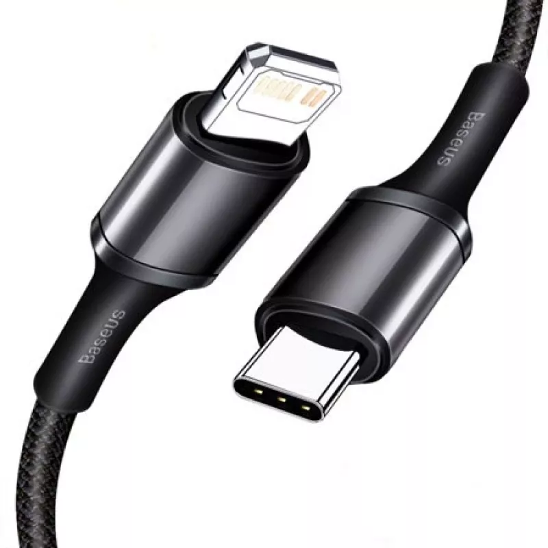 Baseus High Density Geflochtenes Kabel Typ-C auf Lightning, PD, 20W, 1m (Schwarz)