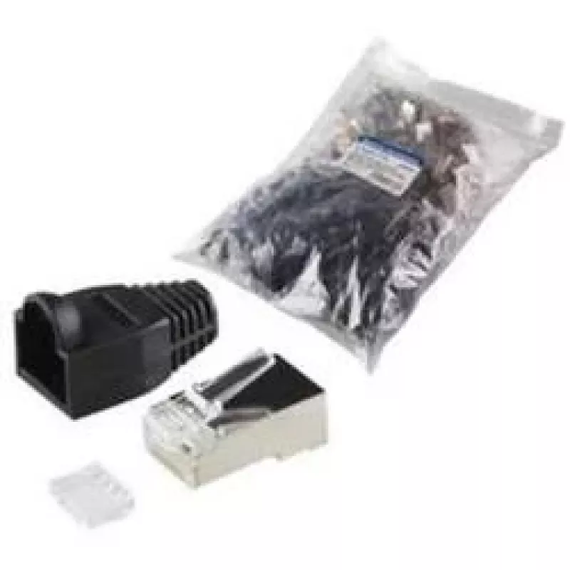 Drahtverbinder RJ45 LogiLink MP0022 Schwarz Transparent
