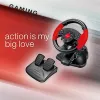 Lenkrad ESPERANZA EG103 Gaming-Controller — PC/PS2/PS3, 13 Tasten, Vibration, Beschleunigungssensor, schwarz/rot