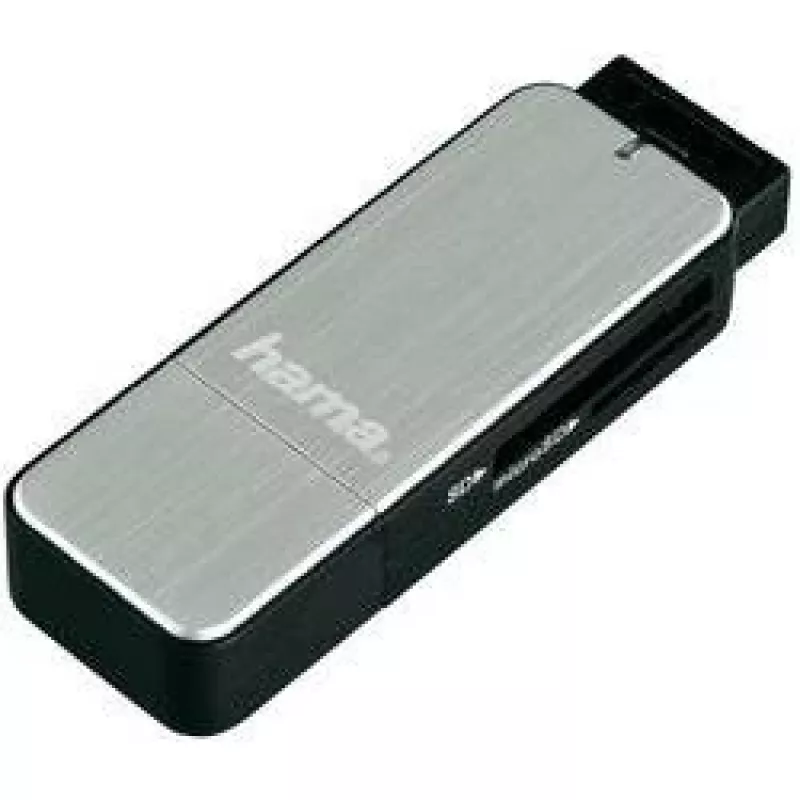 Hama 123900 Kartenlesegerät USB 3.2 Gen 1 (3.1 Gen 1) Schwarz, Silber