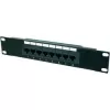Patchpanel 10 8 Ports, Cat5e, U/UTP, 1U, schwarz (komplett)