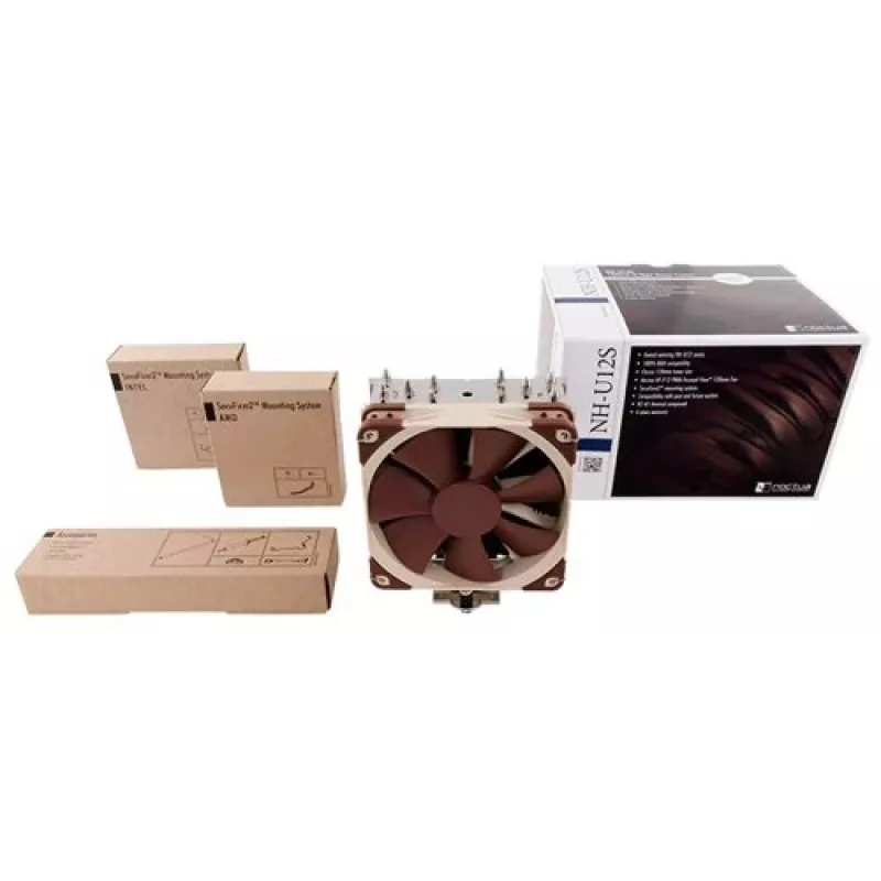 CPU-Kühler Noctua NH-U12S, 120-mm-Lüfter, 1500 U/min, 93,4 m³/h Luftstrom, 22,4 dB, Edelstahl, 158×125×71 mm