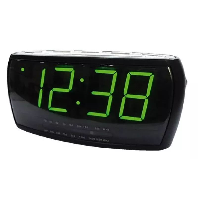 Weckerradio Adler AD 1121 — Weckerradio, FM/AM-Tuner, LED-Anzeige, Batterie-Backup, schwarz