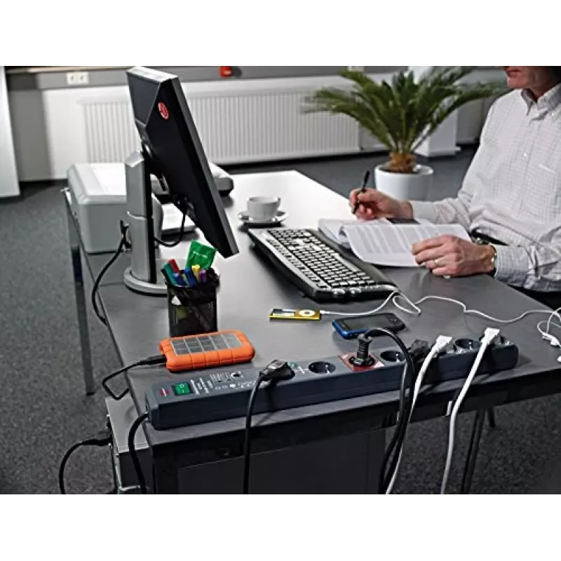 Brennenstuhl 1159490936 Verlängerungskabel 3 m 8 AC-Steckdose(n) Anthrazit