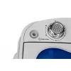 Adler | AD 8051 | Waschmaschine | Energieeffizienzklasse | Toplader | Waschkapazität 3 kg | Unbestimmte U/min | Tiefe 37 cm | Breite 38 cm | Weiß/Blau