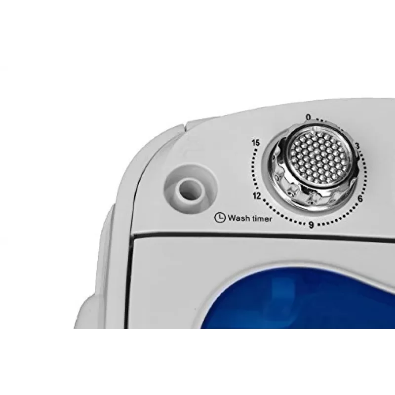 Adler | AD 8051 | Waschmaschine | Energieeffizienzklasse | Toplader | Waschkapazität 3 kg | Unbestimmte U/min | Tiefe 37 cm | Breite 38 cm | Weiß/Blau