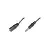 Wentronic Goobay 3,5mm-Klinkenverlängerungskabel, Schwarz, 5 m - Klinke 3,5 mm-Stecker (3-polig, Stereo) > Klinke 3,5 mm-Buchse (3-polig, Stereo) (50090)