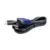 TRENDnet TK CU10 - Tastatur- / Video- / Maus- (KVM-) Kabel - USB Type A, 4-pin, HD-15 (M) - HD-15 (M) - 3,1m - Schwarz (TK-CU10)
