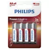 Einwegbatterie Philips Power Alkaline Battery LR6P4B/10