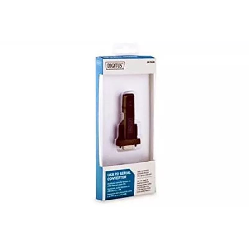 DIGITUS USB 2.0 auf Seriell Konverter DSUB 9M Inkl. USB-A Kabel 80cm FTDI Chipset USB 2.0 auf RS232 (FT232RL)