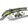 LEGO 60337 City Express Personenzug Set ferngesteuertes Spielzeug Geschenk für Kinder Jungen und Mädchen mit funktionierenden Scheinwerfern 2 Waggons und 24 Schienenteilen