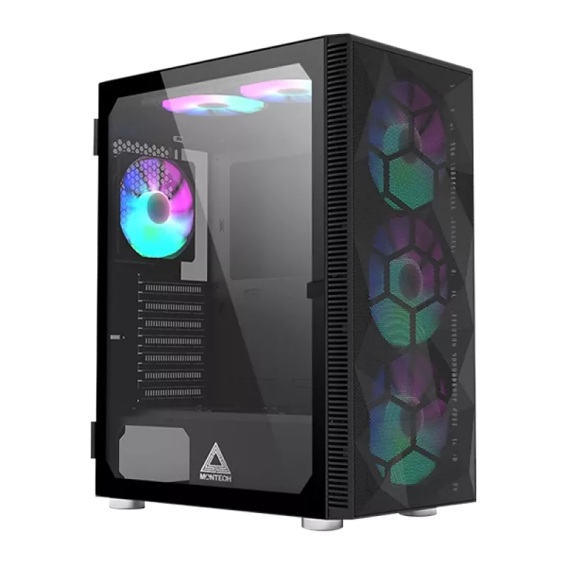 MONTECH X3 X3MESH-BK MIDI-Tower-Gehäuse Schwarz Mesh PC-Gehäuse