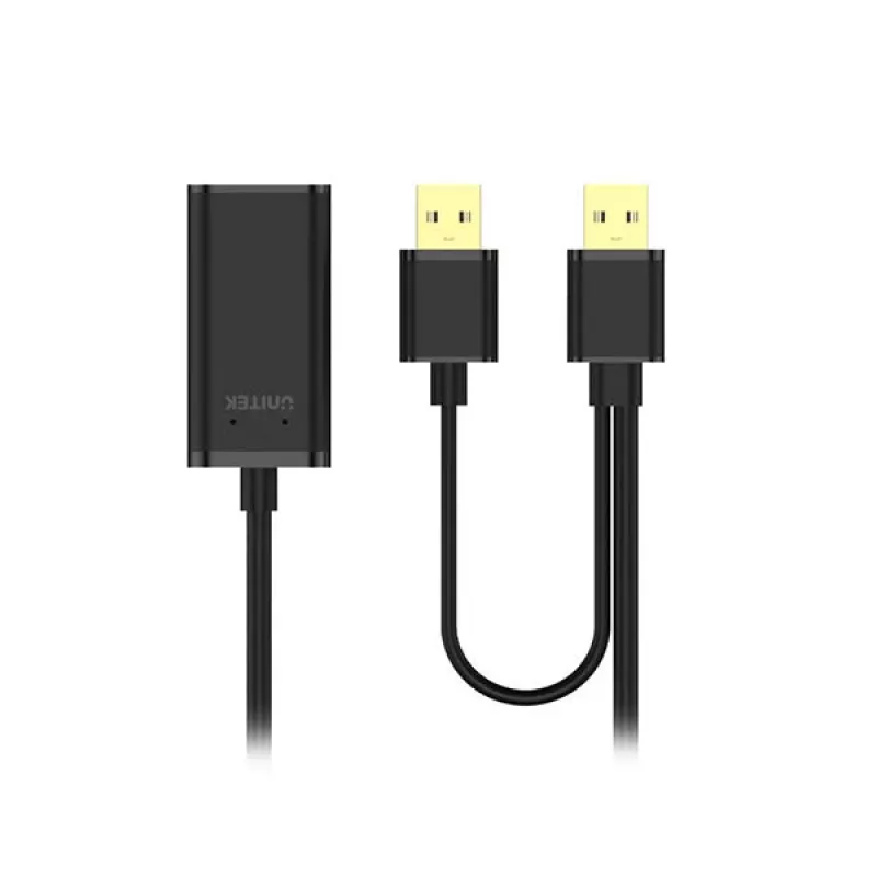 UNITEK Y-278 USB-Kabel USB 2.0 10 m 2 x USB A USB A Schwarz