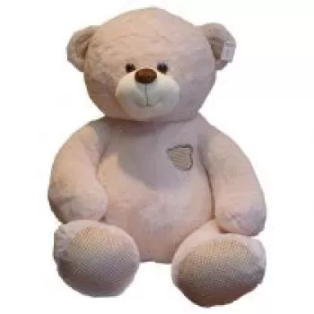 Plüschbär TULILO Oktawian 75 cm Creme – Stofftier, 75 cm Höhe, cremefarben