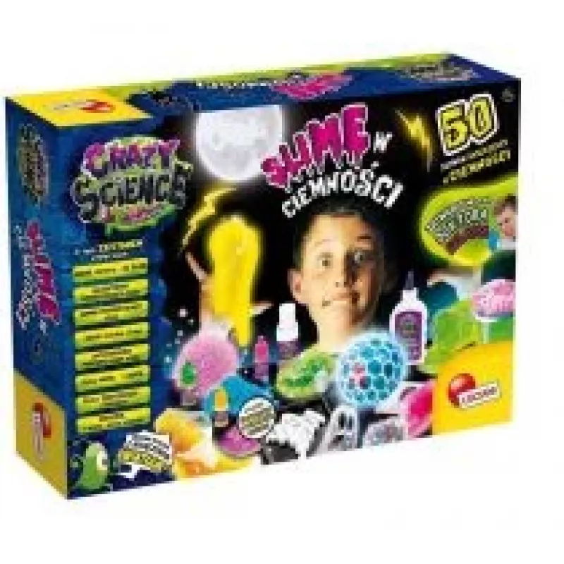 Wissenschaftsbaukasten Liscianigiochi Crazy Science Schleim im Dunkeln 304-PL89239 — Experimentierset mit im Dunkeln leuchtendem Schleim