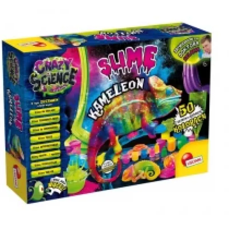 Liscianigiochi Science Kit Crazy Science Slime Chameleon 304-PL89246 – pädagogisches Schleimexperimentier-Set