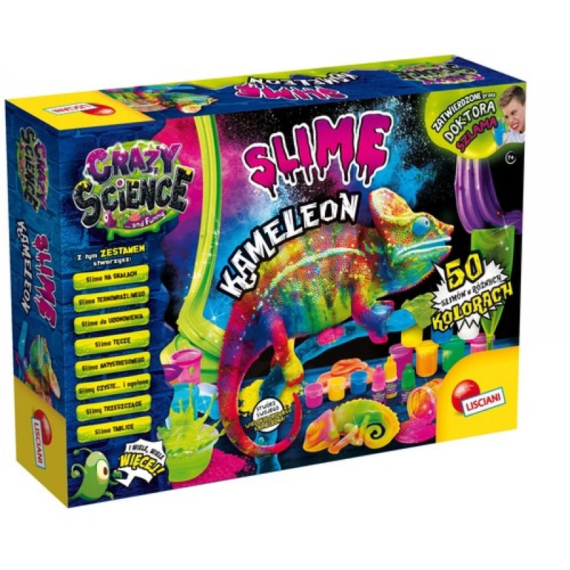 Liscianigiochi Science Kit Crazy Science Slime Chameleon 304-PL89246 – pädagogisches Schleimexperimentier-Set