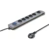 Überspannungsschutz Qoltec 50166 Grau 6 AC-Steckdosen 230V 3m