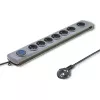 Überspannungsschutz Qoltec 50167 Grau 8 AC-Steckdosen 230V 1,8m