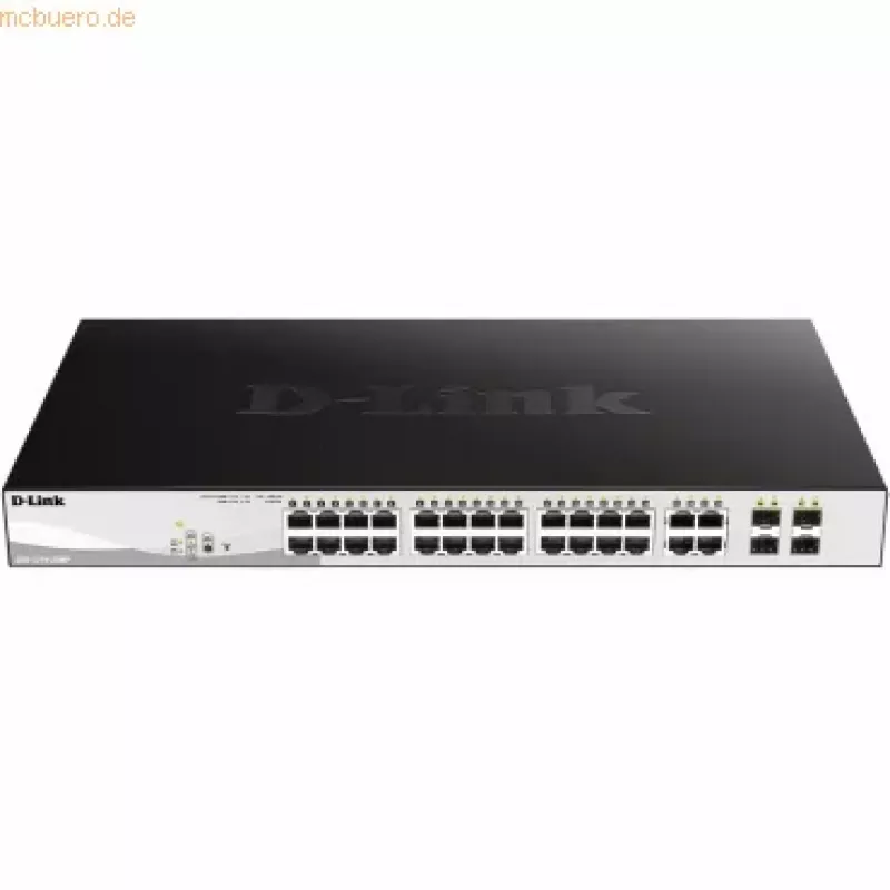 D-Link DGS-1210-28MP/E Netzwerk-Switch Managed L2 Gigabit Ethernet (10/100/1000) Power over Ethernet (PoE) 1U Schwarz, Grau