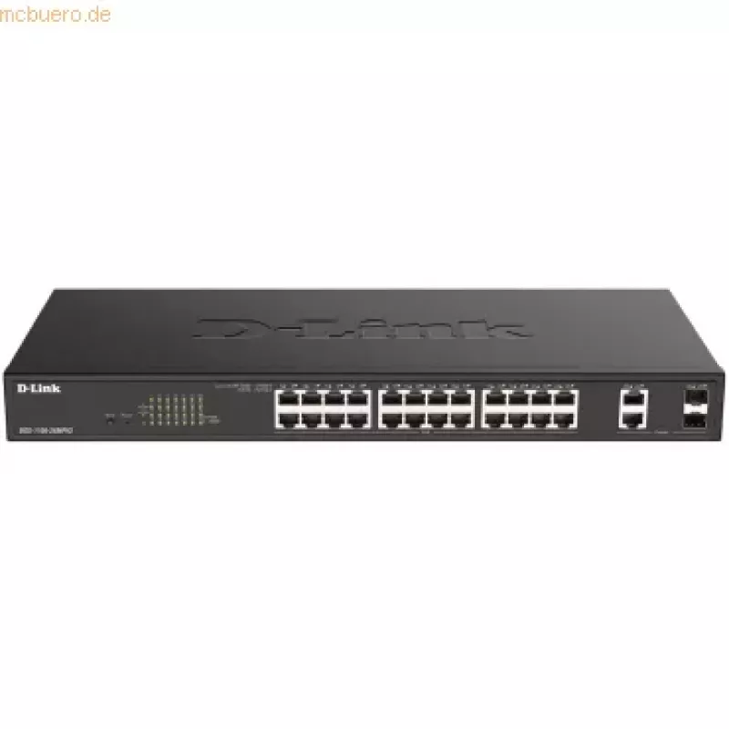 D-Link DGS-1100-26MPV2/E Netzwerk-Switch Managed L2 Gigabit Ethernet (10/100/1000) Power over Ethernet (PoE) Schwarz