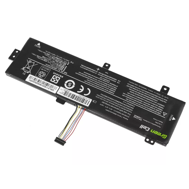 Batterie Grün Cell LE118 für Lenovo Ideapad 310-15 (7,6 V, 3500 mAh, 4 Zellen, LiPo, schwarz)