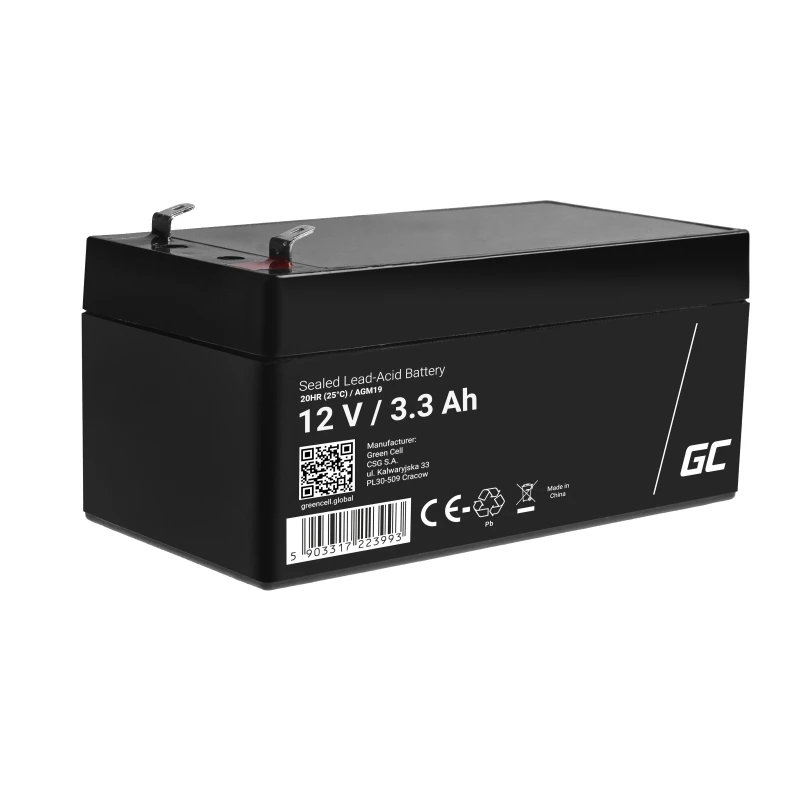 Grün Cell AGM19 USV-Batterie Blei-Vlies 12 V 3,3 Ah