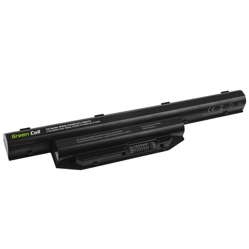 Battery Grün Cell FS31 für Fujitsu LifeBook — LiPo 4400 mAh, 11,1 V, schwarz, 1 Stück