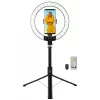 LogiLink Smartphone-Ringleuchte mit Selfie-Stick-Stativ, DM 20cm (AA0156)