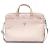 Guess 4G Triangle Logo Laptop Bag 16 Rose Pink Saffiano - GUCB15P4TP