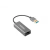 USB-Hub NATEC Cricket USB 3.2 Gen 1 Typ-A mit RJ-45 Ethernet 1000 Mbit/s, Aluminiumgehäuse, schwarz