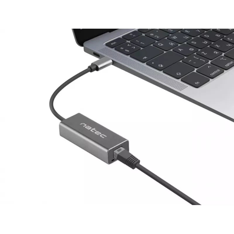 NATEC Cricket USB 3.2 Gen 1 Type-C Grau Ethernet Hub 1000 Mbit/s