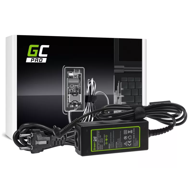 Netzteil Green Cell AD70P für ASUS Laptops, 33W, 19V 1,75A, Indoor, Schwarz