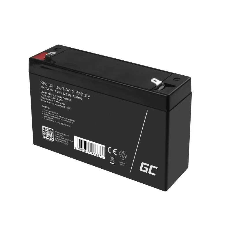 Grün Cell AGM39 Industrie-Akku 7200 mAh 6 V