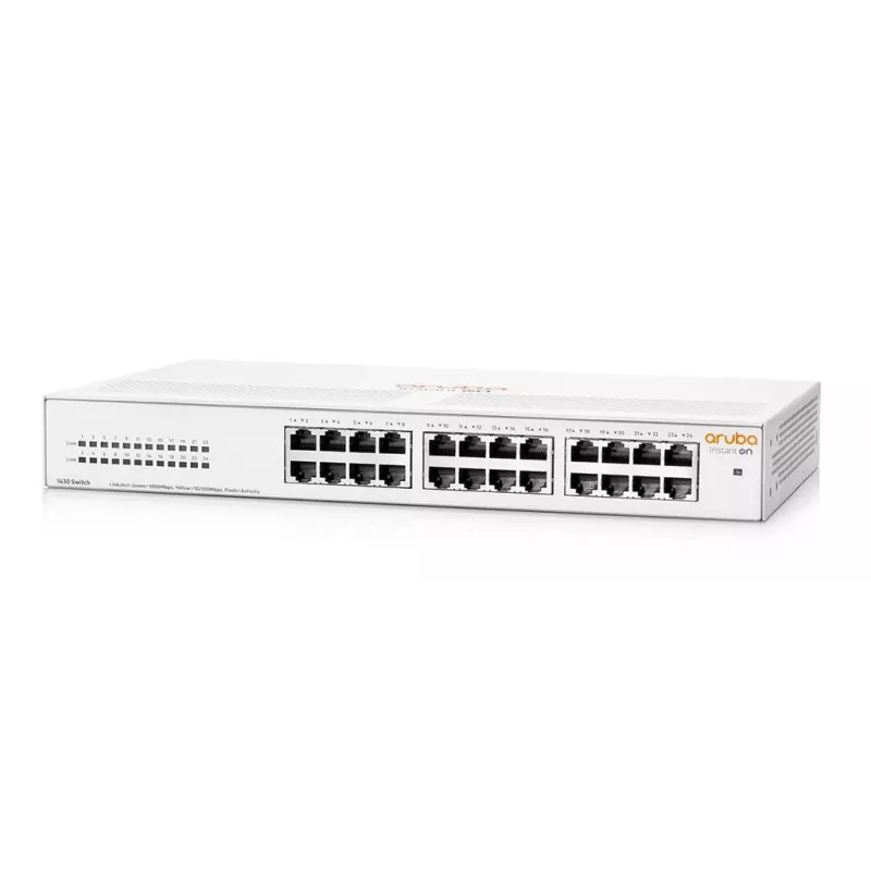 HPE Aruba Networking Aruba Instant On 1430 24G Unmanaged L2 Gigabit Ethernet (10/100/1000) 1U Weiß