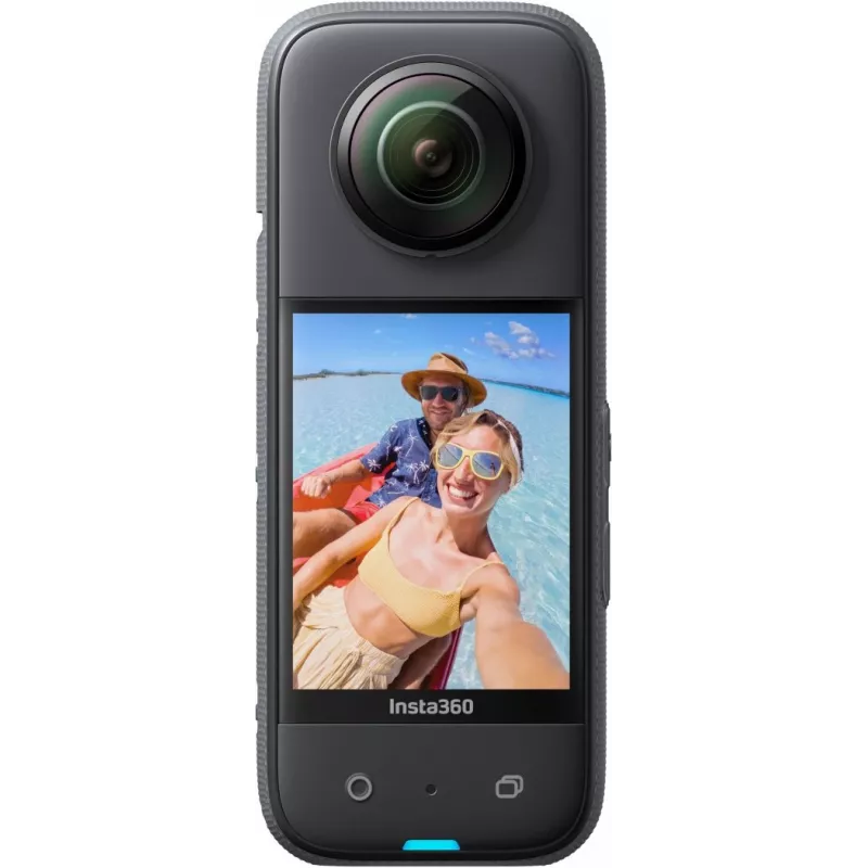 Action-Kamera Insta360 X3 — 72 MP, 5K Ultra HD (5760×2880), 100 fps, CMOS, Wi‑Fi, integriertes Display, MicroSD, 0,508 kg, schwarz